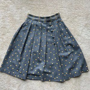 Yellow Polka Dot Skirt by Anthropologie / Plenty by Tracy Reese Size 0